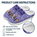 Pet Lovers,Pet Mom,Pet Dad,Dog Lovers,Dog Mom,Dog Dad,Happy,Christmas - 3D Effect A Girl And Her Dog - Personalized Fluffy Slippers