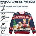 Christmas, Top Market, Pet Lovers, Pet Mom, Pet Dad, Dog Lovers, Dog Mom, Dog Dad, Happy - 3D Effect A Man And His Dog A Bond That Can't Be Broken - Personalized Unisex Ugly Sweater
