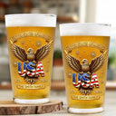 America 250th, Independence Day, Gift For Yourself, Proud, Custom Text - 3D Effect America 250th Anniversary - Personalized Beer Glass