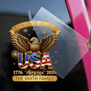 America 250th,Independence Day,Family,Proud,Custom Text - 3D Effect America 250th Anniversary - Personalized Decor Decal