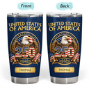 America 250th,Independence Day,Gift For Yourself,Proud,Custom Text - 3D Effect America 250th Anniversary - Personalized Tumbler