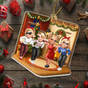 Gift For Bestie,Happy,Christmas,Gift For Sisters - 3D Effect Besties Forever Christmas - Personalized Custom Shaped Acrylic Ornament