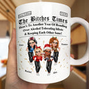 Gift For Bestie,Old Best friends,Gift For Sisters,Happy - 3D Effect Besties Here's To Another Year Of Us - Personalized Mug