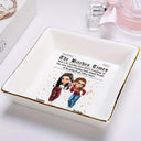 Gift For Bestie,Old Best friends,Gift For Sisters,Happy - 3D Effect Besties Here's To Another Year Of Us - Personalized Ring Dish
