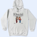 Gift For Bestie,Old Best friends,Gift For Sisters,Happy - 3D Effect Besties Here's To Another Year Of Us - Personalized T Shirt