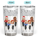 Gift For Bestie,Old Best friends,Gift For Sisters,Happy - 3D Effect Besties Here's To Another Year Of Us - Personalized Tumbler