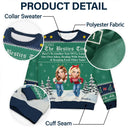 Gift For Bestie,Old Best friends,Gift For Sisters,Happy,Christmas - 3D Effect Besties Here's To Another Year Of Us - Personalized Unisex Ugly Sweater