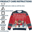 Gift For Bestie,Old Best friends,Gift For Sisters,Happy,Christmas - 3D Effect Besties Here's To Another Year Of Us - Personalized Unisex Ugly Sweater