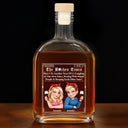 Gift For Bestie,Old Best friends,Gift For Sisters,Happy - 3D Effect Besties Here's To Another Year Of Us - Personalized Whiskey Bottle