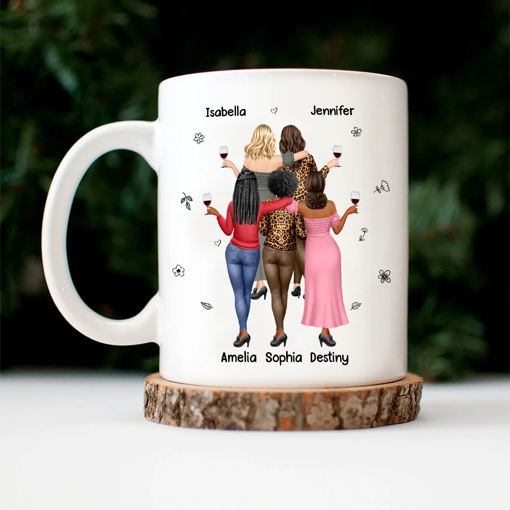 Gift For Bestie,Gift For Women,Happy,Top Market - 3D Effect Besties If You Fall I Will Pick You Up - Personalized Mug