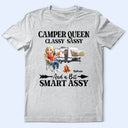 Gift For Yourself,Gift For Women,Happy,Camping - 3D Effect Camper Queen Classy Sassy - Personalized T Shirt