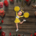 Gift For Yourself, Gift For Women, Gift For Men, Happy, Christmas - 3D Effect Cheerleader - Personalized Custom Shaped Acrylic Ornament