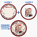 Gift For Husband, Gift For Wife, Gift For Boyfriend, Gift For Girlfriend, Love, Gift For Couples, Christmas - 3D Effect Couple Annoying Each Other - Personalized 2-Layered Wooden Ornament