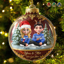 Gift For Couples,Gift For Women,Gift For Men,Love,Christmas - 3D Effect Couple Christmas You And Me We Got This - Personalized Custom Shaped Acrylic Ornament