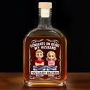 Gift For Couples,Gift For Husband,Gift For Wife,Gift For Boyfriend,Gift For Girlfriend,Old Couples,Love - 3D Effect Couple Congrats On Being My Husband You Lucky Man - Personalized Whiskey Bottle