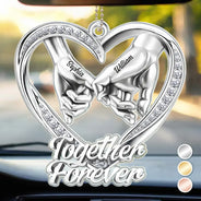 Gift For Couples, LGBT, Gift For Women, Gift For Men, Love, Top Market - 3D Metal Effect Couple Holding Hands You & Me We Got This - Personalized Acrylic Car Hanger
