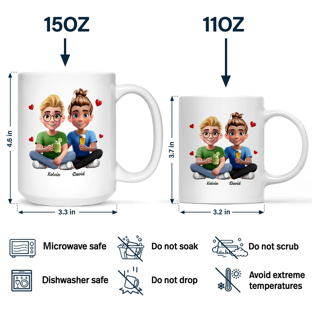 Gift For Couples,Old Couples,LGBT,Gift For Women,Gift For Men,Love - 3D Effect Couple I'd Find You Sooner And Love You Longer - Personalized Mug