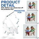 Love,Christmas,Gift For Wife,Gift For Husband,Gift For Couples - 3D Effect Couple Sitting And Holding Hand - Personalized Custom Shaped Acrylic Ornament