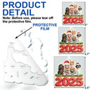 Gift For Couples, Dog Couple, Dog Lovers, Christmas, Happy - 3D Effect Couple Sitting With Dogs - Personalized Custom Shaped Acrylic Ornament