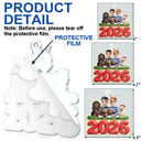 3D Effect Couple Sitting With Dogs - Personalized Custom Shaped Acrylic Ornament