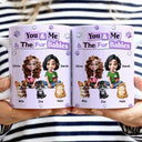 Pet Couple,Pet Lovers,Pet Mom,Pet Dad,Dog Lovers,Dog Mom,Dog Dad,Dog Couple,Cat Lovers,Cat Mom,Cat Dad,Cat Couple,Gift For Couples,Happy - 3D Effect Couple You & Me And The Dogs Cats - Personalized White Edge-to-Edge Mug