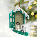 Dog Lovers,Dog Mom,Dog Dad,Dog Couple,Christmas,Happy - 3D Effect Dog Home Sweet Home - Personalized Custom Shaped Acrylic Ornament