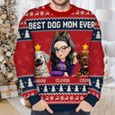 Pet Lovers, Pet Mom, Dog Lovers, Dog Mom, Christmas, Happy - 3D Effect Dog Mom Christmas - Personalized Unisex Ugly Sweater