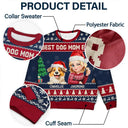 Pet Lovers, Pet Mom, Dog Lovers, Dog Mom, Christmas, Happy - 3D Effect Dog Mom Christmas - Personalized Unisex Ugly Sweater