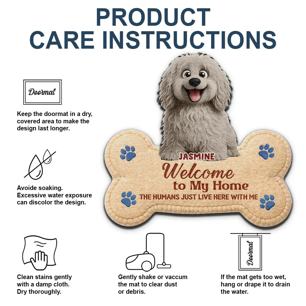 Dog Lovers,Gift For Women,Gift For Men,Happy,Top Market - 3D Effect Dogs Welcome To Our Home - Personalized Custom Shaped Doormat