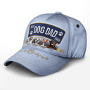 Dog Dad,Dog Mom,Dog Lovers,Funny - 3D Effect Dogs Zippered Denim Jean Printed Hat - Personalized Classic Cap