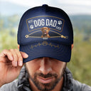 Dog Dad,Dog Mom,Dog Lovers,Funny - 3D Effect Dogs Zippered Denim Jean Printed Hat - Personalized Classic Cap