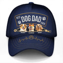 Dog Dad,Dog Mom,Dog Lovers,Funny - 3D Effect Dogs Zippered Denim Jean Printed Hat - Personalized Classic Cap