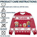 Happy,Family,Christmas - 3D Effect Family - Personalized Unisex Ugly Sweater