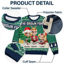 Family,Parents,Gift For Kids,Pet Lovers,Dog Lovers,Cat Lovers,Christmas,Happy - 3D Effect Family Merry Christmas - Personalized Unisex Ugly Sweater