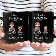 Gift For Mother,Gift For Father,Gift For Kids,Gift For Men,Gift For Women,Happy,Family - 3D Effect First Time Ever As A Family Of Three - Personalized Mug