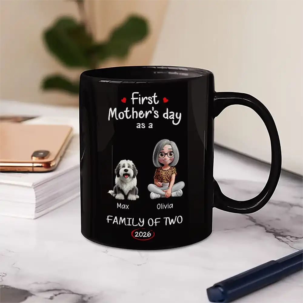Gift For Mother,Gift For Father,Gift For Kids,Gift For Men,Gift For Women,Happy,Family - 3D Effect First Time Ever As A Family Of Three - Personalized Mug
