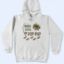 Gift For Father, Gift For Grandpa, Fishing, Non-Eng, Icon, Humorous - 3D Effect Fisherman Reel Cool Dad Papa - Personalized T Shirt