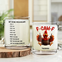 Gift For Yourself,Gifts For Colleagues,Funny - 3D Effect Funny Chicken F-CAW-F My Work Vocabulary - Personalized Glass Mug