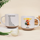 Gift For Yourself,Gifts For Colleagues,Funny - 3D Effect Funny Chicken F-CAW-F My Work Vocabulary - Personalized Pottery Mug