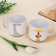 Gift For Yourself,Gifts For Colleagues,Funny - 3D Effect Funny Chicken F-CAW-F My Work Vocabulary - Personalized Pottery Mug