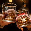 Gift For Yourself, Gifts For Colleagues, Funny - 3D Effect Funny Chicken F-CAW-F My Work Vocabulary - Personalized Whiskey Glass