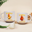 Gift For Yourself, Gift For Women, Gift For Men, Funny - 3D Effect Funny Chicken F-Caw-F I Mean Good Morning - Personalized Pottery Mug