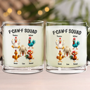 Funny, Gift For Yourself, Gift For Women, Gift For Men, Farm, Gifts For Colleagues, Gift For Bestie - 3D Effect Funny Chickens F-CAW-F Squad - Personalized Glass Mug