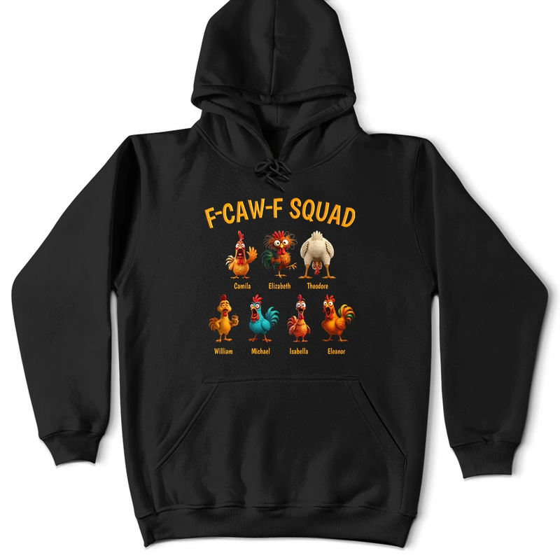 Funny,Gift For Yourself,Gift For Women,Gift For Men,Farm,Gifts For Colleagues,Gift For Bestie - 3D Effect Funny Chickens F-CAW-F Squad - Personalized T Shirt
