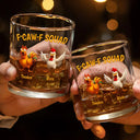 Funny,Gift For Yourself,Gift For Women,Gift For Men,Farm,Gifts For Colleagues,Gift For Bestie - 3D Effect Funny Chickens F-CAW-F Squad - Personalized Whiskey Glass