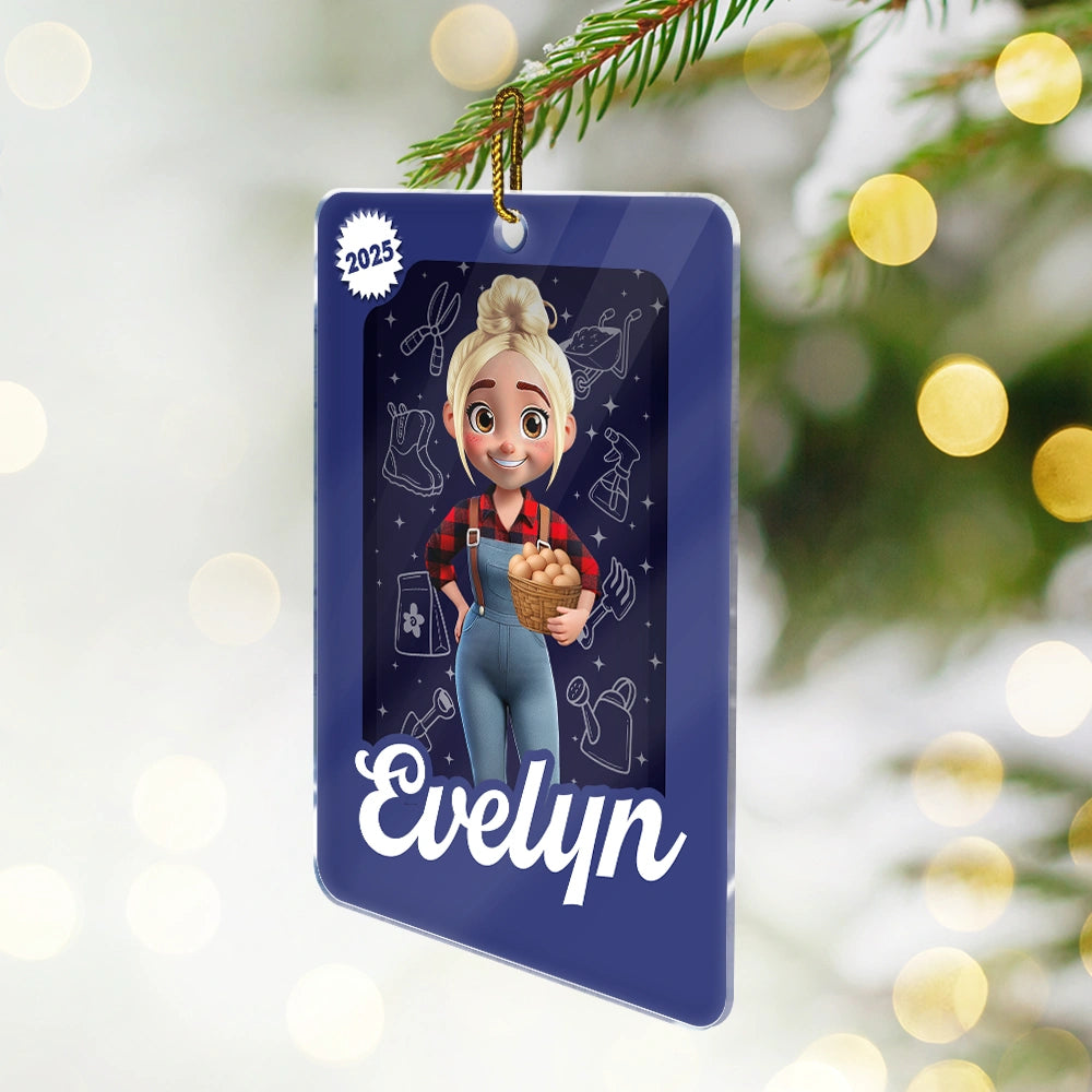 Gift For Yourself,Gift For Women,Gift For Men,Christmas,Happy,Gardening - 3D Effect Gardener Toy Box - Personalized Custom Shaped Acrylic Ornament