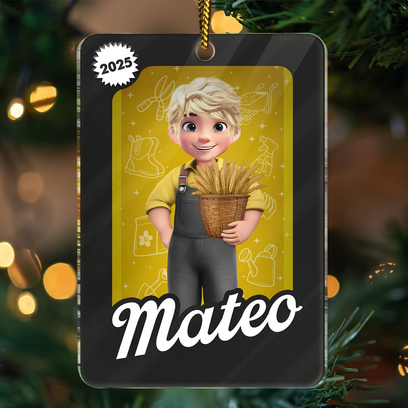 Gift For Yourself,Gift For Women,Gift For Men,Christmas,Happy,Gardening - 3D Effect Gardener Toy Box - Personalized Custom Shaped Acrylic Ornament