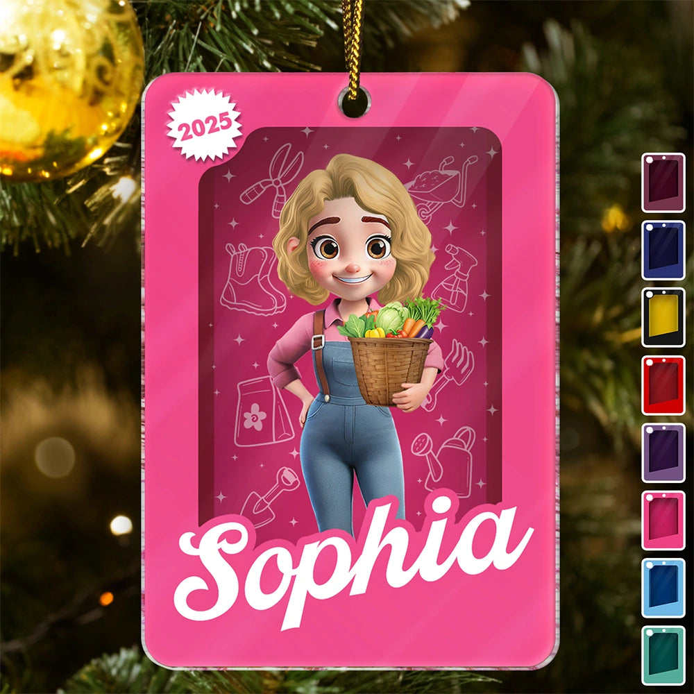 3D Effect Gardener Toy Box - Personalized Custom Shaped Acrylic Ornament