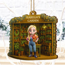 Gift For Yourself, Gift For Women, Gift For Men, Happy, Christmas - 3D Effect Gardening Woman Man - Personalized Custom Shaped Wooden Ornament