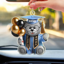Graduation,Dad,Mom,Children,Gift For Sibling,Gift For Bestie - 3D Effect Graduation Bear - Personalized Acrylic Car Hanger